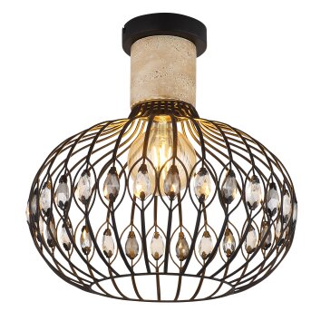 Dorthy Plafonnier Luminaires Globo Lighting Gris, Noir, 1 lumière