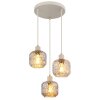 Antonio Suspension Luminaires Globo Lighting Beige, 3 lumières