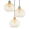 Mateo Suspension Luminaires Globo Lighting Crème, 3 lumières