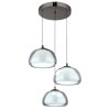 Avila Suspension Luminaires Globo Lighting LED Chrome, Noir, 1 lumière, Télécommandes