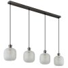 Brokana Suspension Luminaires Globo Lighting Chrome, Noir, 4 lumières