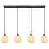 Brokana Suspension Luminaires Globo Lighting Chrome, Noir, 4 lumières