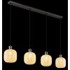 Brokana Suspension Luminaires Globo Lighting Chrome, Noir, 4 lumières
