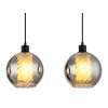 Ulf Suspension Luminaires Globo Lighting Noir, 4 lumières