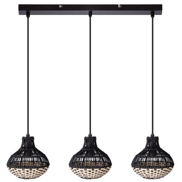 Milena Suspension Luminaires Globo Lighting Noir, 3 lumières
