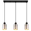 Alonso Suspension Luminaires Globo Lighting Noir, 3 lumières