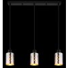 Alonso Suspension Luminaires Globo Lighting Noir, 3 lumières