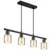 Villegas Suspension Luminaires Globo Lighting Noir, 4 lumières