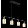 Villegas Suspension Luminaires Globo Lighting Noir, 4 lumières