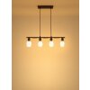 Villegas Suspension Luminaires Globo Lighting Noir, 4 lumières