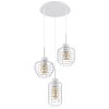 Nesa Suspension Luminaires Globo Lighting Blanc, 3 lumières
