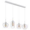 Nesa Suspension Luminaires Globo Lighting Blanc, 4 lumières
