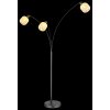 Brokana Lampadaire Luminaires Globo Lighting Chrome, Noir, 3 lumières