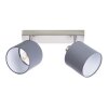 Atlanta Plafonnier Luminaires Globo Lighting Nickel mat, 2 lumières
