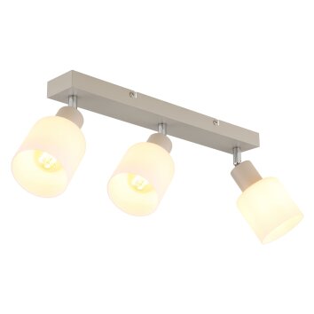 Trent Plafonnier Luminaires Globo Lighting Chrome, Sable, 3 lumières