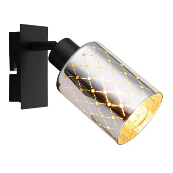 Alonso Applique murale, Spot mural Luminaires Globo Lighting Noir, 1 lumière