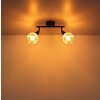 Frosta Plafonnier Luminaires Globo Lighting Chrome, Noir, 2 lumières