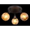 Frosta Plafonnier Luminaires Globo Lighting Chrome, Noir, 3 lumières