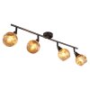 Frosta Plafonnier Luminaires Globo Lighting Chrome, Noir, 4 lumières