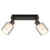 Villegas Plafonnier Luminaires Globo Lighting Noir, 2 lumières