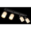 Villegas Plafonnier Luminaires Globo Lighting Noir, 4 lumières