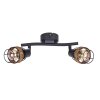 Malik Plafonnier Luminaires Globo Lighting Brun, Noir, 2 lumières