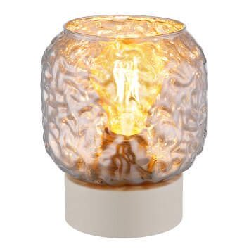 Antonio Lampe à poser Luminaires Globo Lighting Beige, 1 lumière