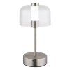 Skyler Lampe à poser Luminaires Globo Lighting LED Nickel mat, 1 lumière