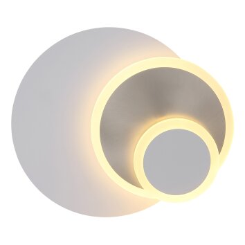 Odonell Applique murale Luminaires Globo Lighting LED Nickel mat, Blanc, 1 lumière