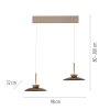 Moon Suspension Luminaires Paul Neuhaus LED Bronze, 4 lumières