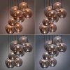 E-Infinity Suspension Luminaires Paul Neuhaus LED Bronze, 10 lumières, Télécommandes