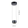Clipse Suspension Luminaires Paul Neuhaus LED Gris, 2 lumières, Télécommandes