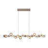 E-Popup Suspension Luminaires Paul Neuhaus LED Bronze, 18 lumières, Télécommandes