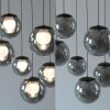Popup Suspension Luminaires Paul Neuhaus LED Gris, 7 lumières, Télécommandes