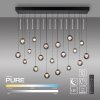 Popup Suspension Luminaires Paul Neuhaus LED Gris, 19 lumières, Télécommandes