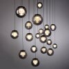 Popup Suspension Luminaires Paul Neuhaus LED Gris, 19 lumières, Télécommandes