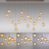 Popup Suspension Luminaires Paul Neuhaus LED Bronze, 19 lumières, Télécommandes