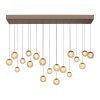 Popup Suspension Luminaires Paul Neuhaus LED Bronze, 19 lumières, Télécommandes