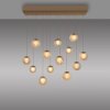 Popup Suspension Luminaires Paul Neuhaus LED Bronze, 13 lumières, Télécommandes