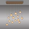 Popup Suspension Luminaires Paul Neuhaus LED Bronze, 13 lumières, Télécommandes