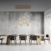 Popup Suspension Luminaires Paul Neuhaus LED Bronze, 13 lumières, Télécommandes