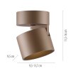 Cup Plafonnier Luminaires Paul Neuhaus LED Bronze, 1 lumière