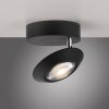 Oculis Plafonnier Luminaires Paul Neuhaus LED Noir, 1 lumière