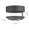 Oculis Plafonnier Luminaires Paul Neuhaus LED Noir, 1 lumière