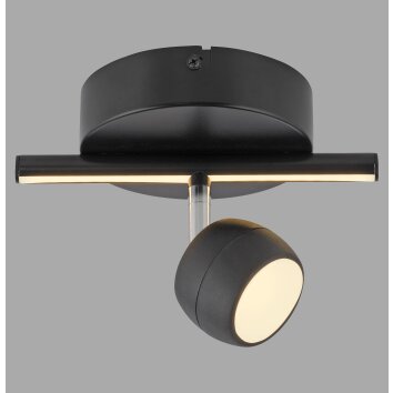 JARIK Plafonnier Luminaires Leuchten Direkt LED Noir, 2 lumières