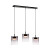 ELIO Suspension Luminaires Leuchten Direkt LED Noir, 3 lumières