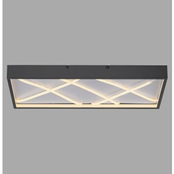 MIKADO Plafonnier Luminaires Leuchten Direkt LED Noir, 1 lumière