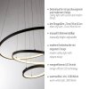 CERCHI Suspension Luminaires Leuchten Direkt LED Noir, 1 lumière