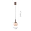 NAMI Suspension Luminaires Leuchten Direkt LED Sable, 1 lumière