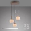 NAMI Suspension Luminaires Leuchten Direkt LED Sable, 3 lumières